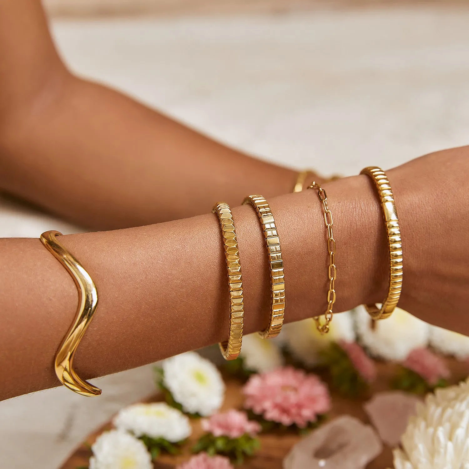 Pyramid Bracelet Stack