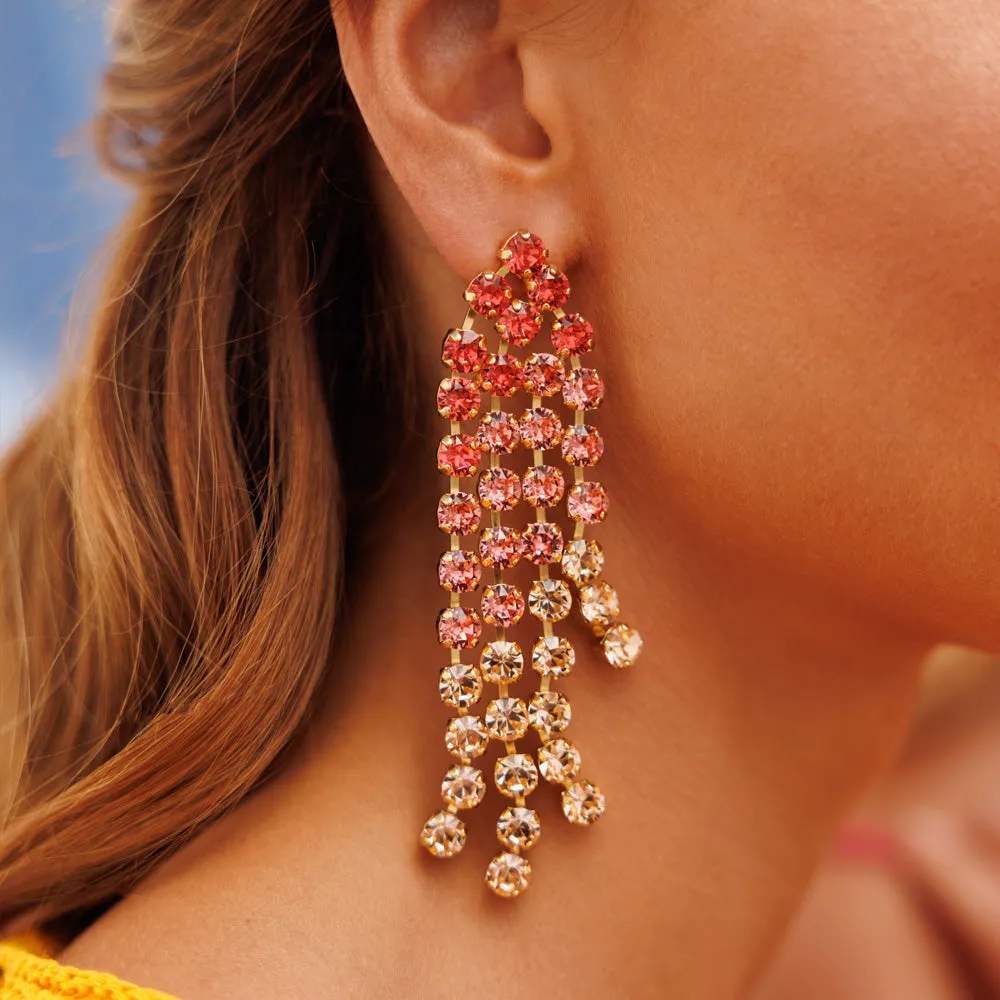 Rosanna Earrings / Peach Combo