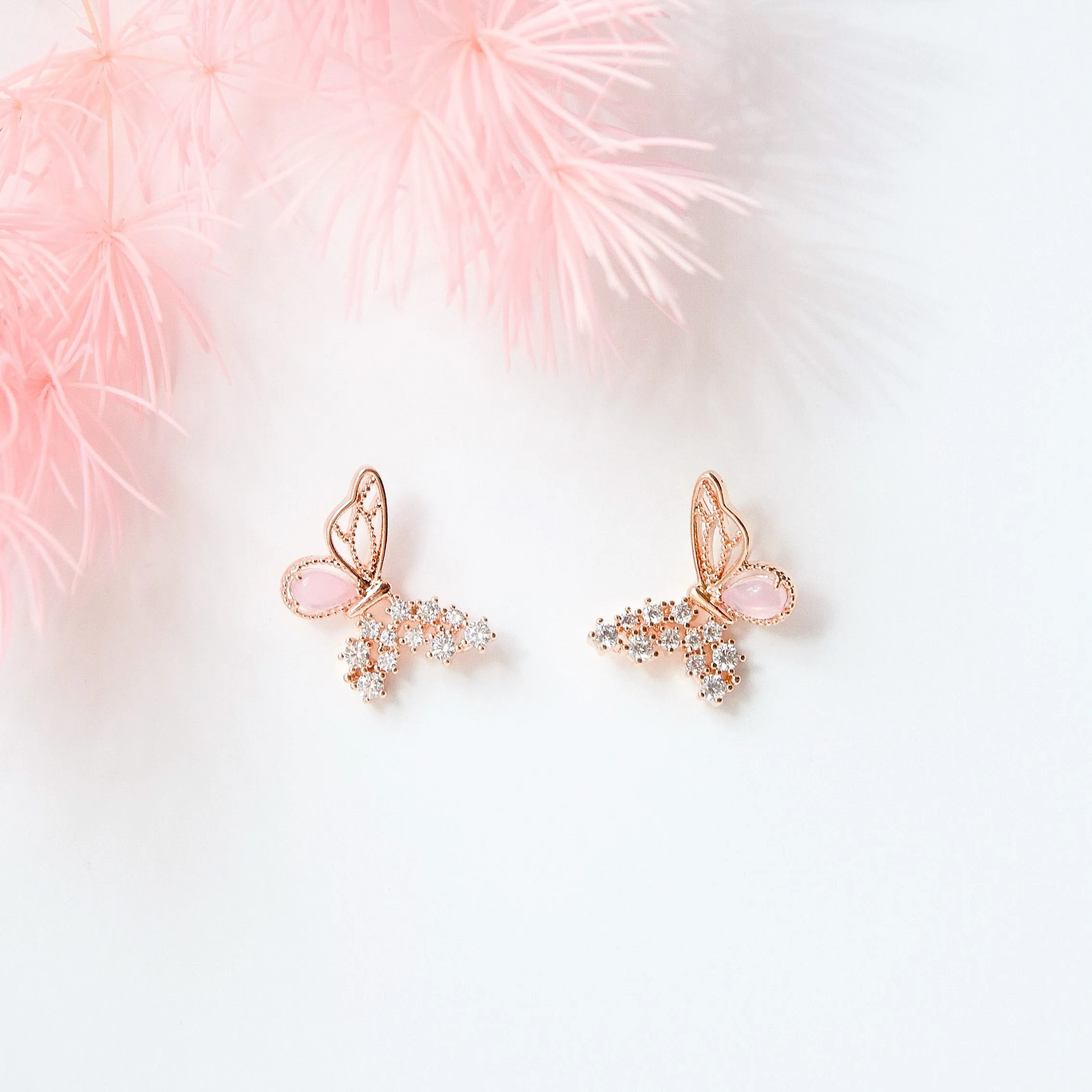 Rose Gold Chrysalis Earrings