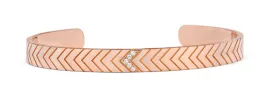 Rose Gold Diamond Chevron Cuff