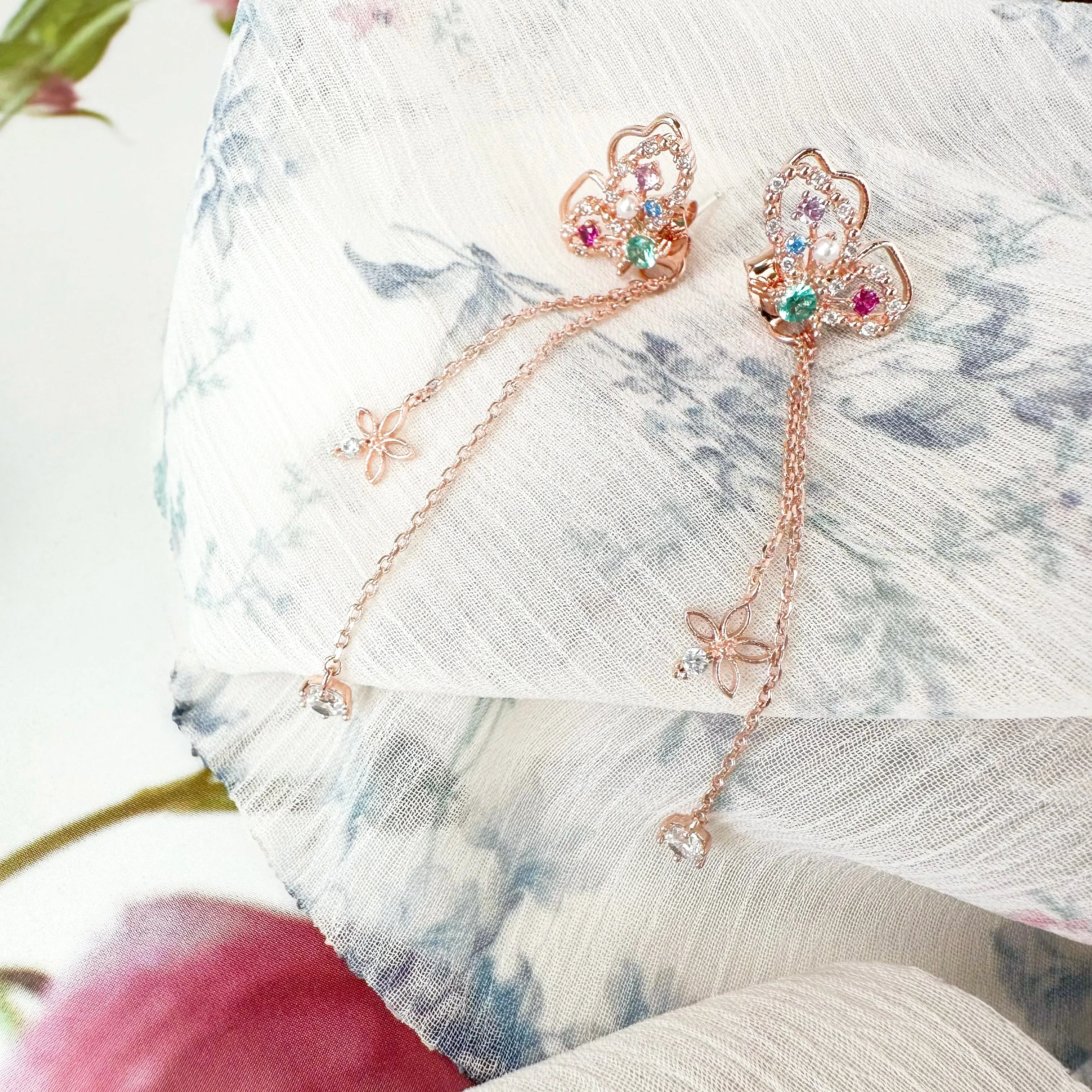 Rose Gold Rotheca Earrings