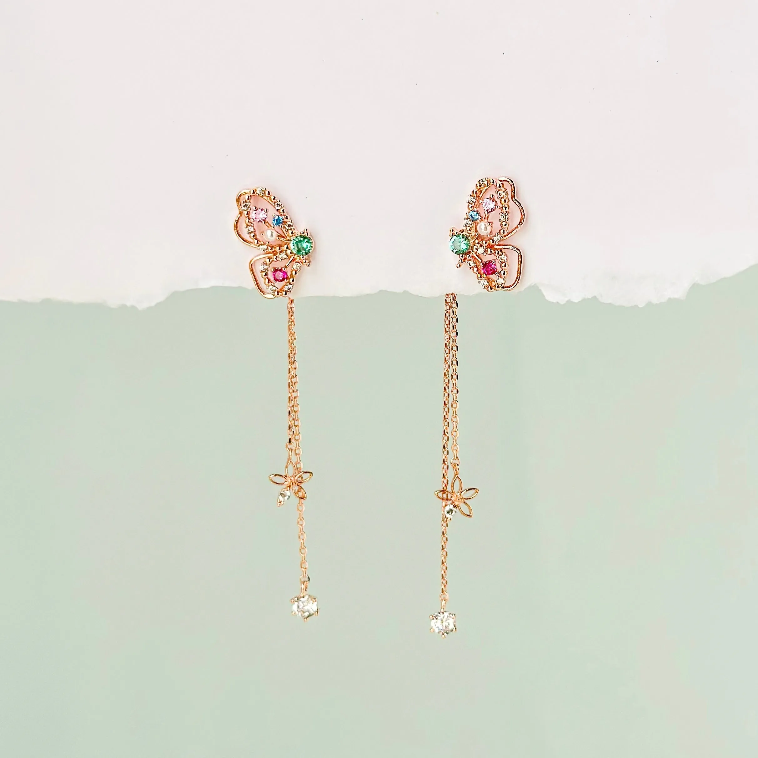 Rose Gold Rotheca Earrings