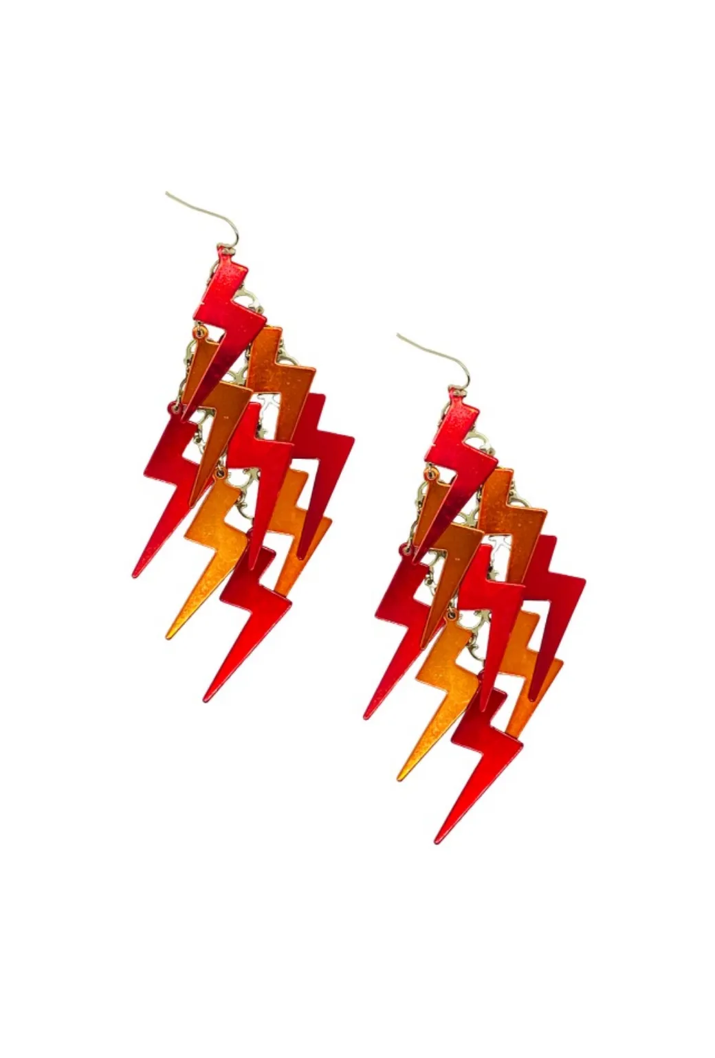 SAMPLE - Lightening Bolts - Metallic Red