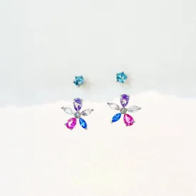 Silver Floating Ixia Earrings