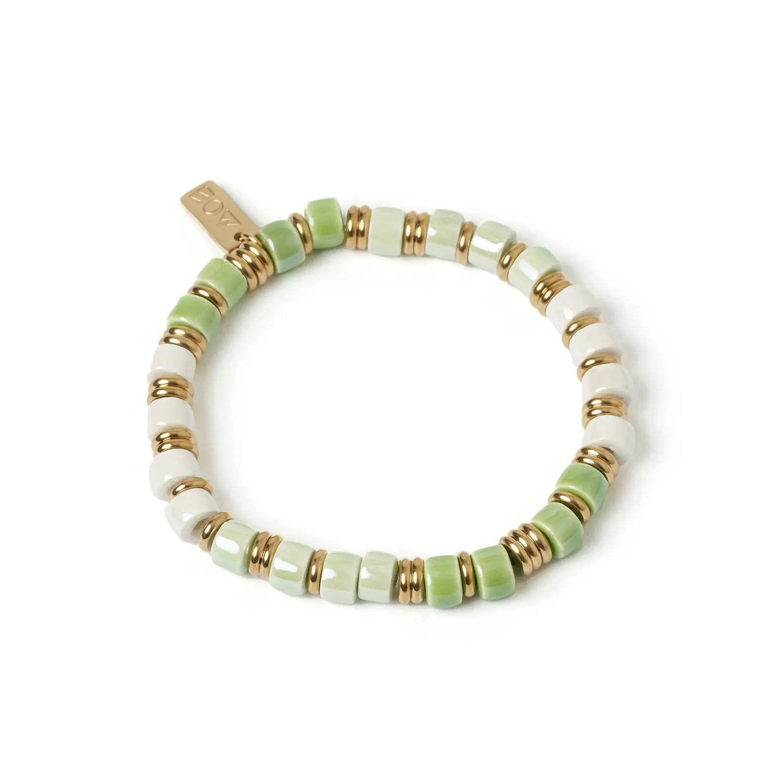 Skylar Ceramic and Gold Bracelet - Mint