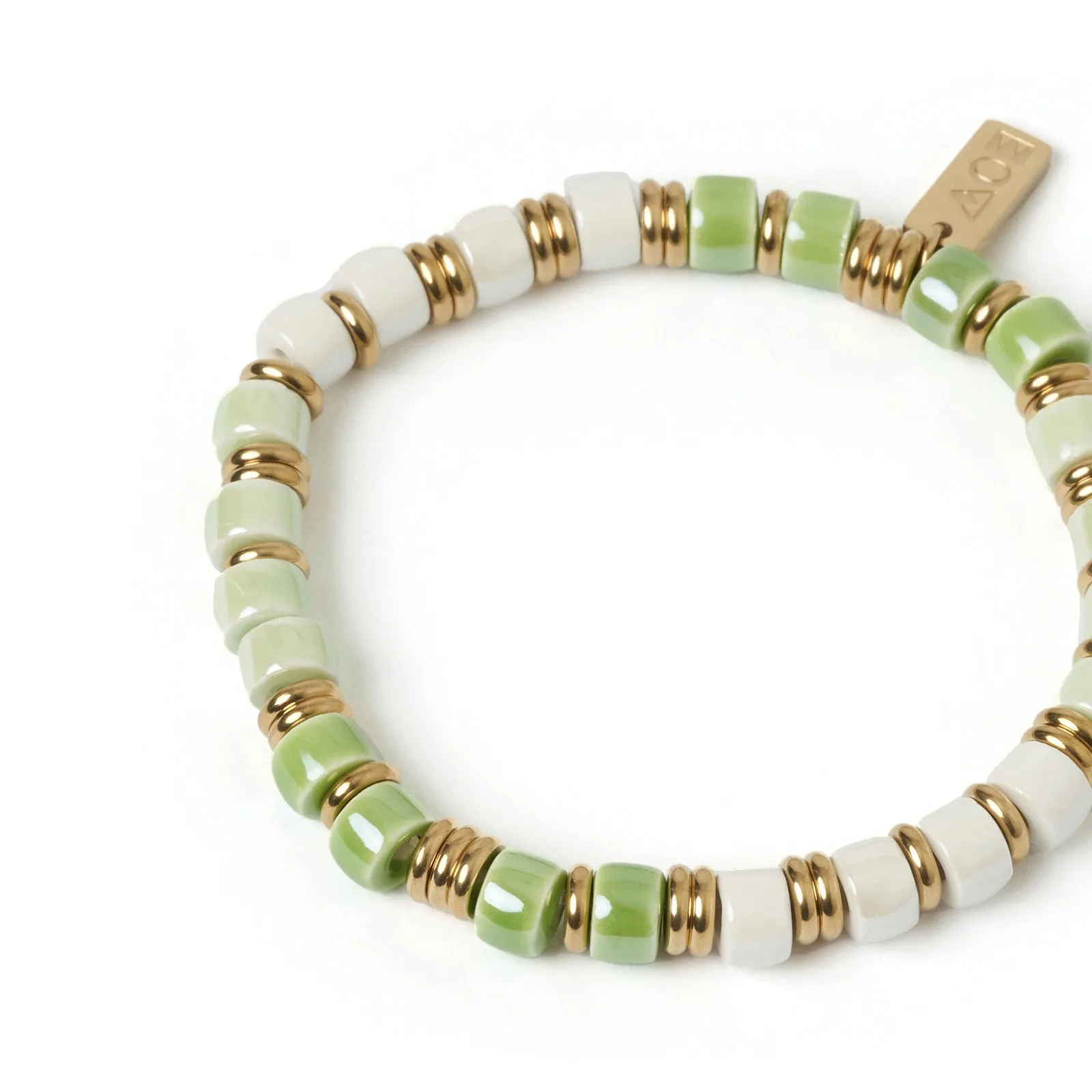 Skylar Ceramic and Gold Bracelet - Mint