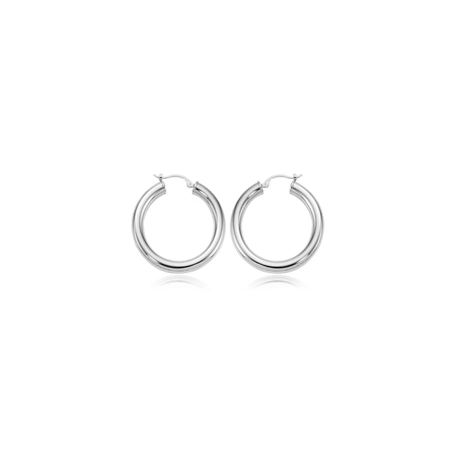 Sterling Silver 4x30mm S/D Tube Earrings