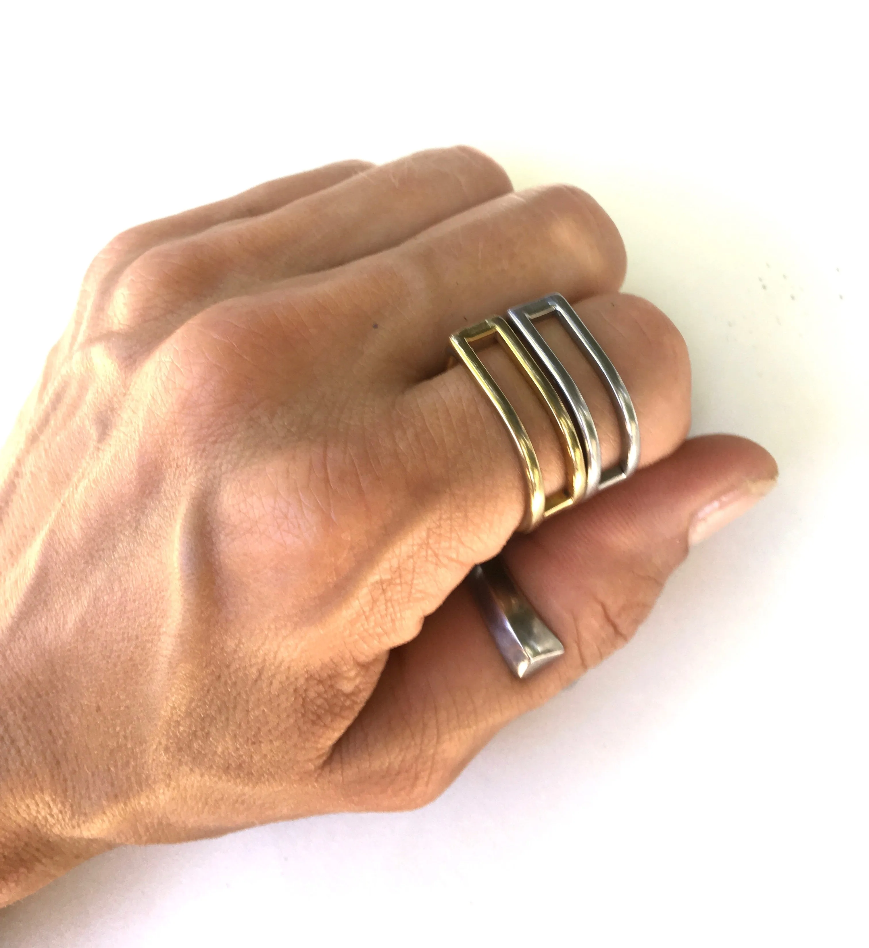 STIRRUP RING | Equestrian Style Ring | Stainless Steel Jewelry - AtelierCG™