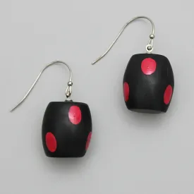 SYLCA LYLA EARRINGS - BLACK & RED - LS22E08BLKRED