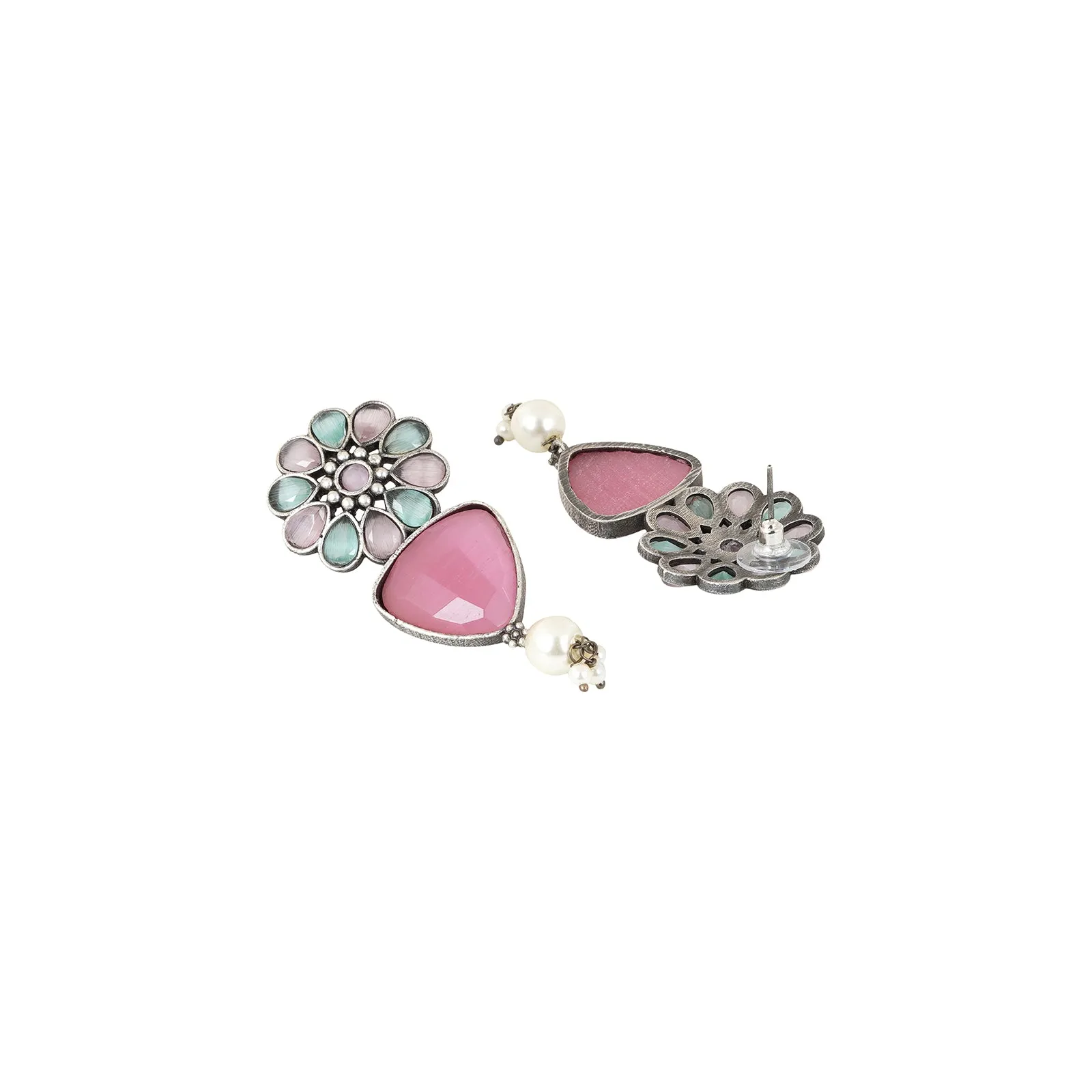 Teejh Ashikaa Multicolored Silver Oxidised Earring