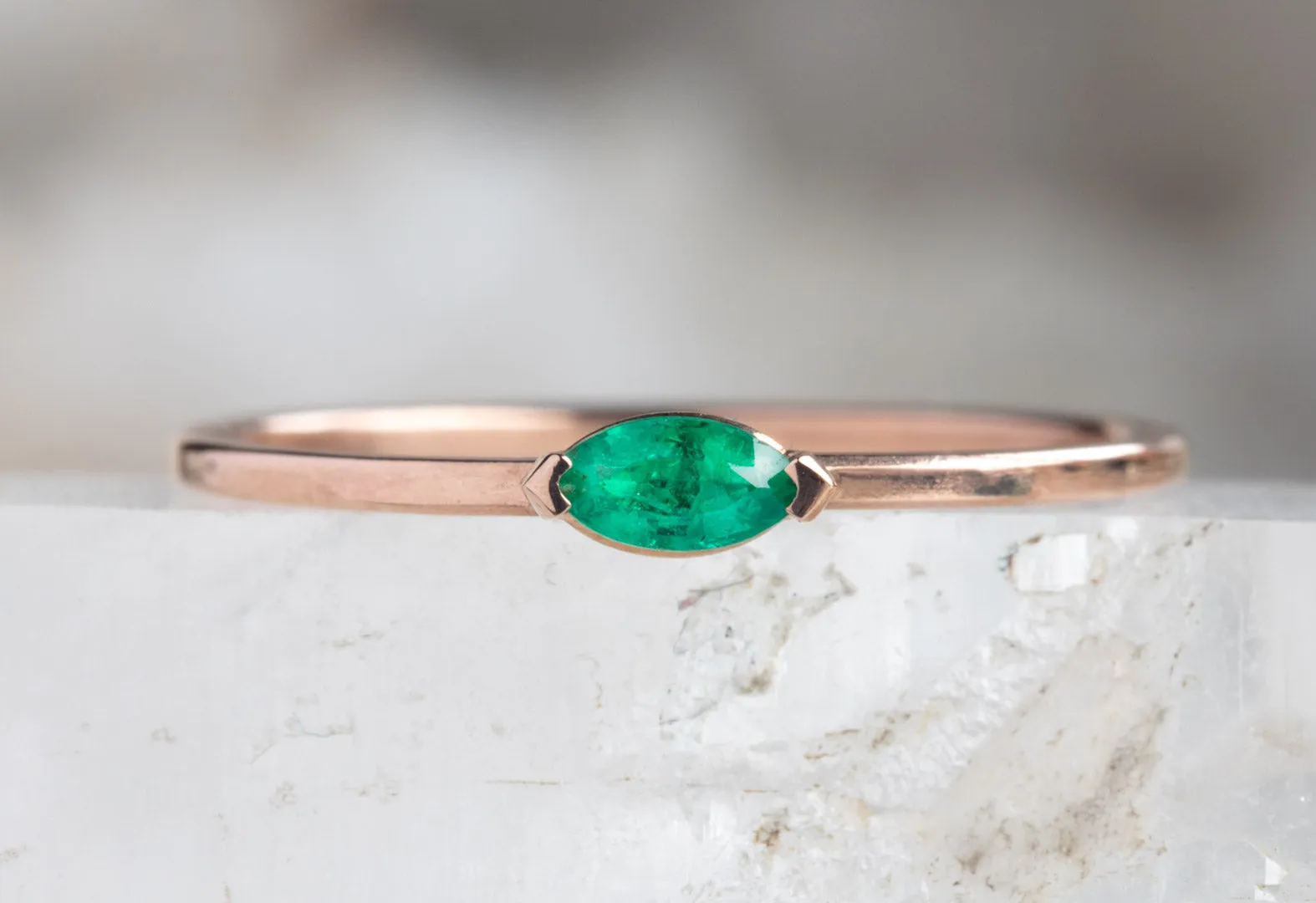 Teensy Emerald Ring