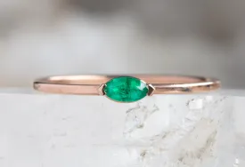 Teensy Emerald Ring