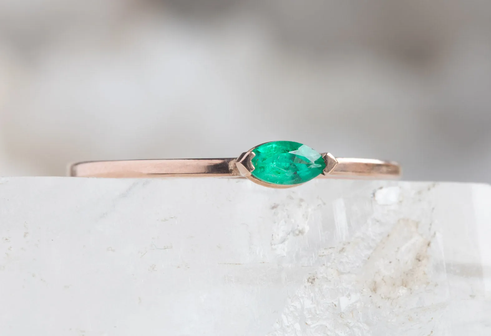 Teensy Emerald Ring