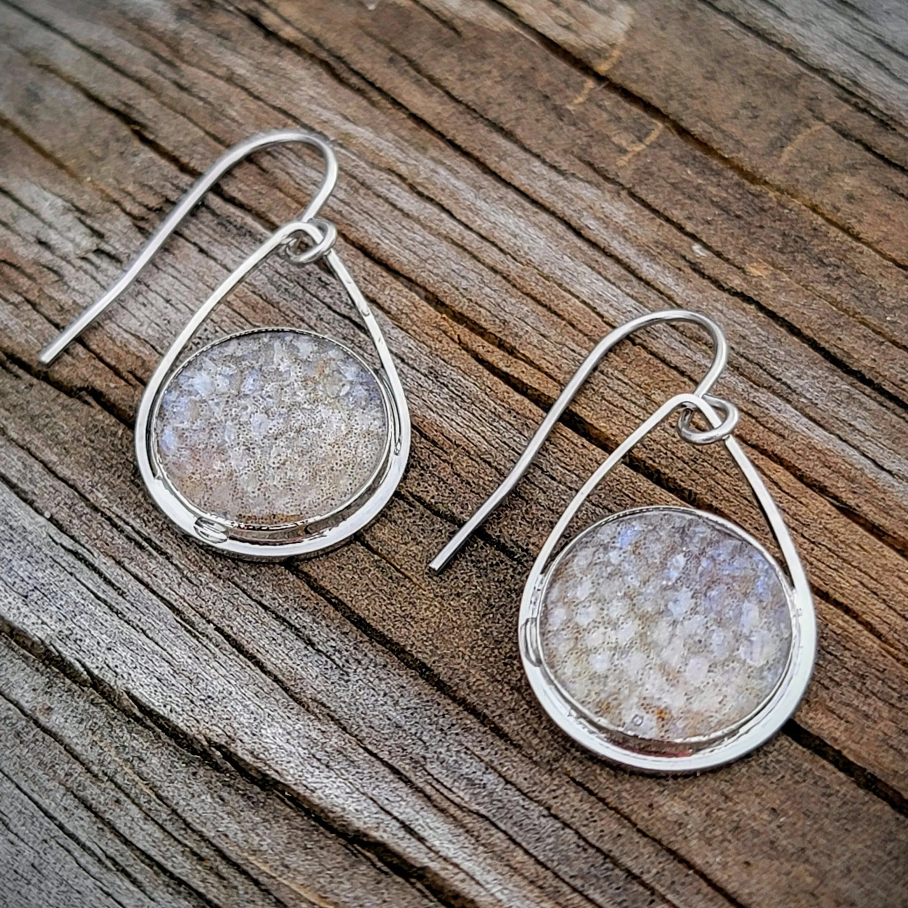 The Rosemary - Our Round Salmon Tear Drop Earrings