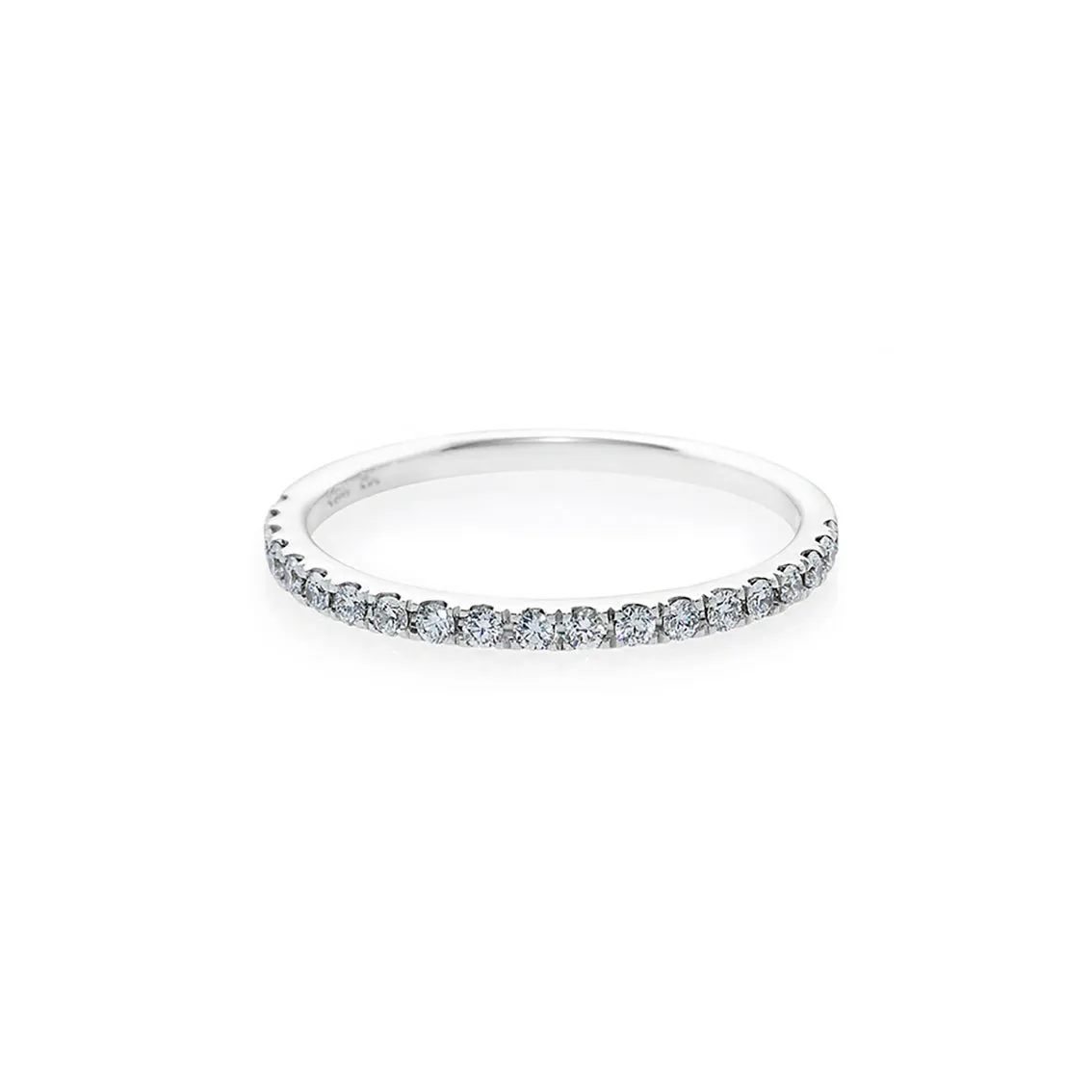 Thin Diamond Ring in White Gold