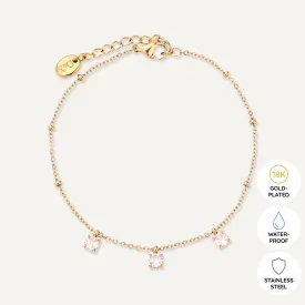 Vibes | Tranquil Sparkles Clasp Bracelet | 18K Gold-Plated