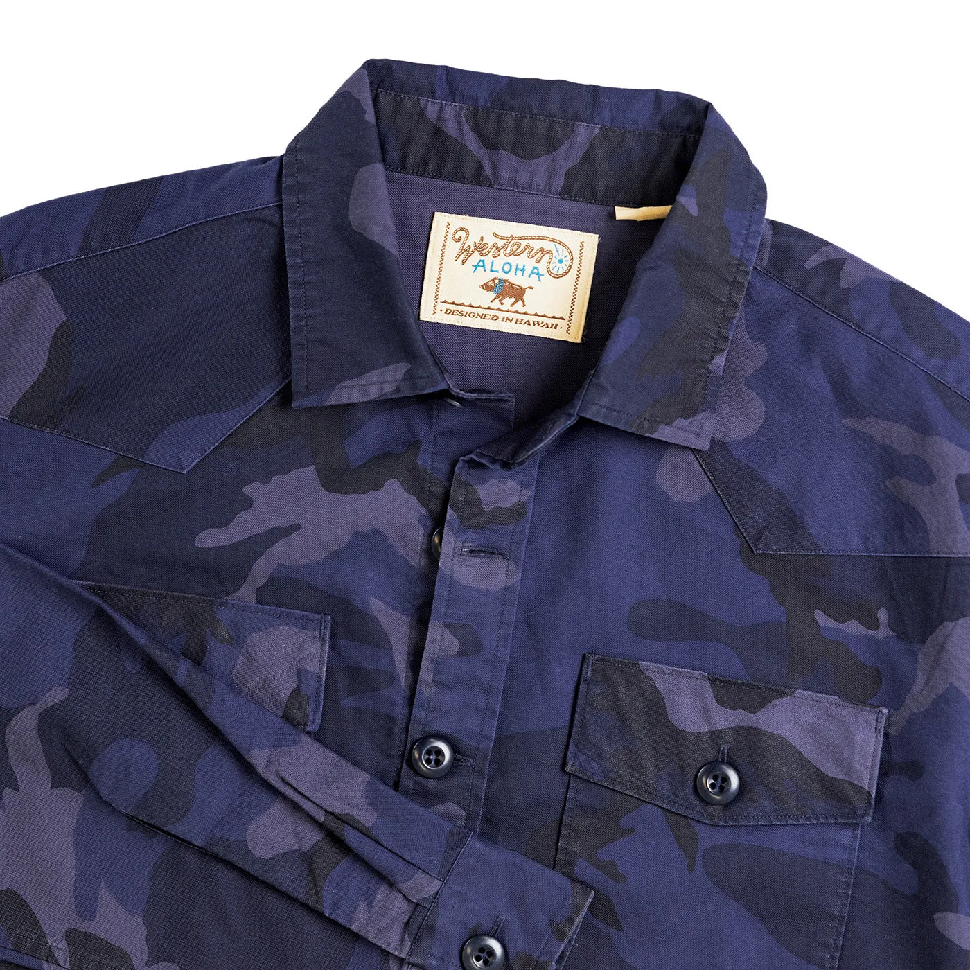 Waimea Overshirt Blue Camo