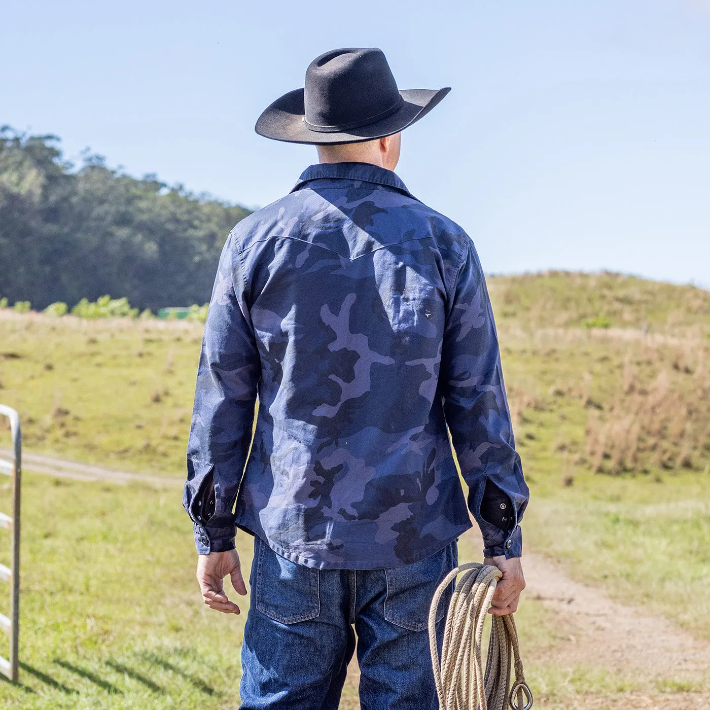 Waimea Overshirt Blue Camo