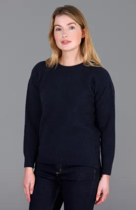 Womens Pure Lambswool Drop Shoulder Jumper