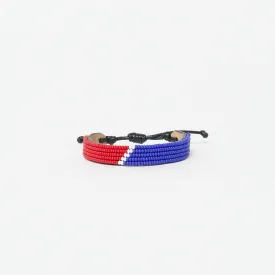 XLarge Tribal Bracelet - Red/White/Royal