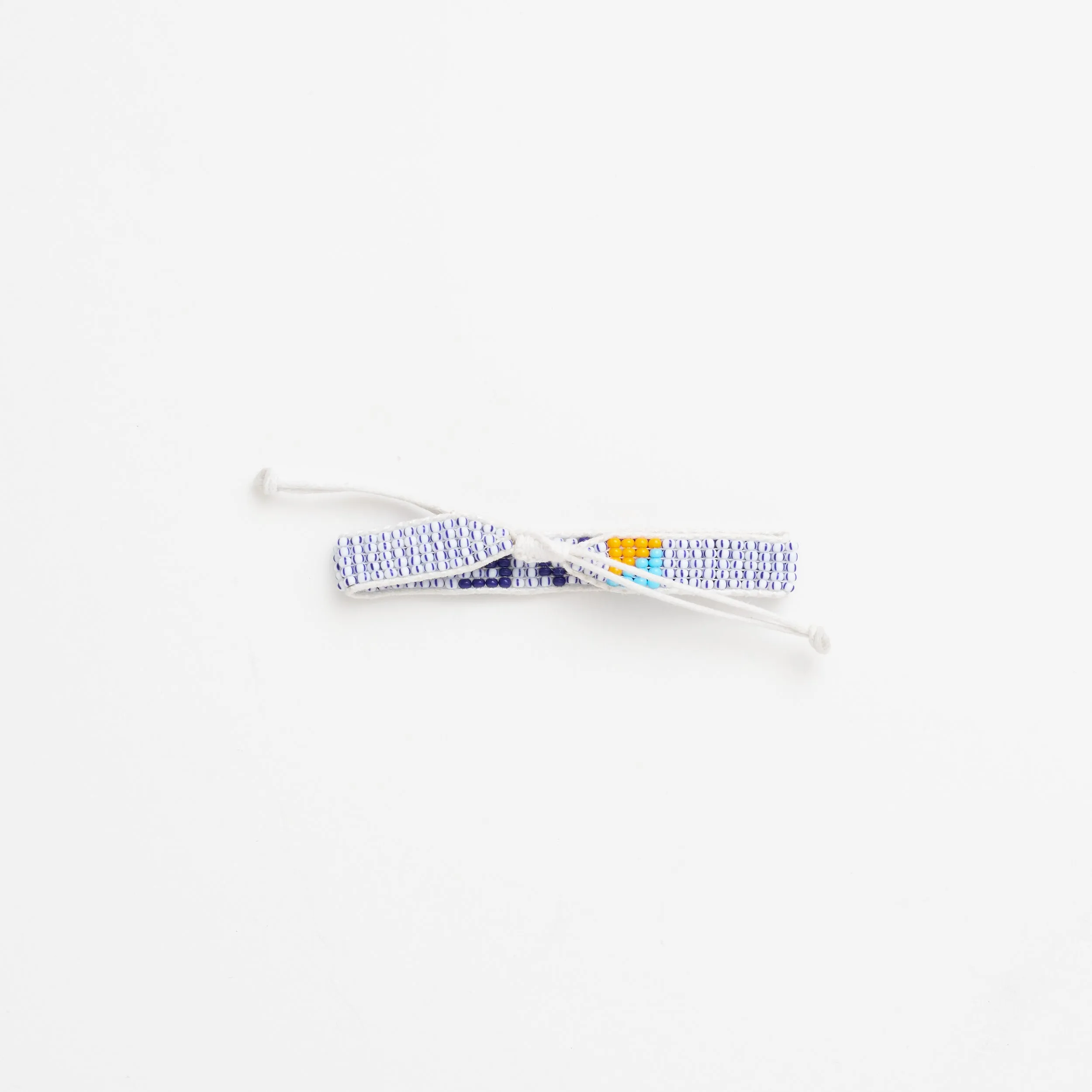 XLarge Woven LOVE Bracelet - Blue Dash/Navy